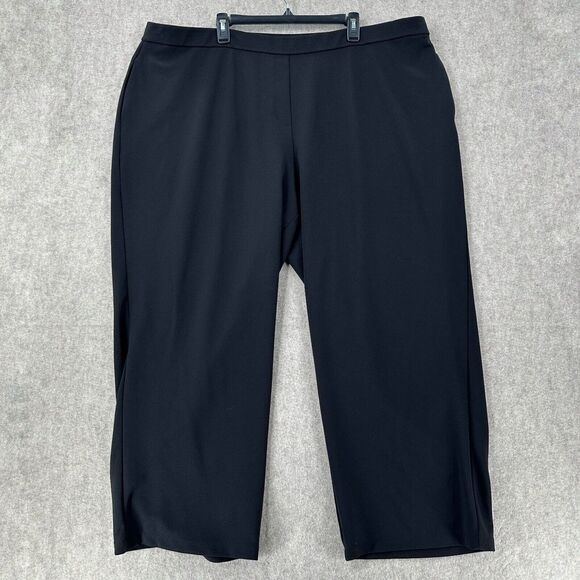 Susan Graver Slacks Pants Womens Size 3X Black Pull On‎ Stretch Elastic Career - Picture 1 of 9